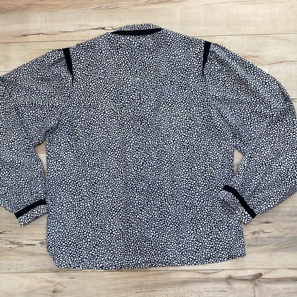 Jordan Petite Womens Size 8 Black & White Blouse - Picture 7 of 9